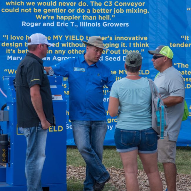My Yield Box to Box Seed Treaters Display at Farm Progress Show
