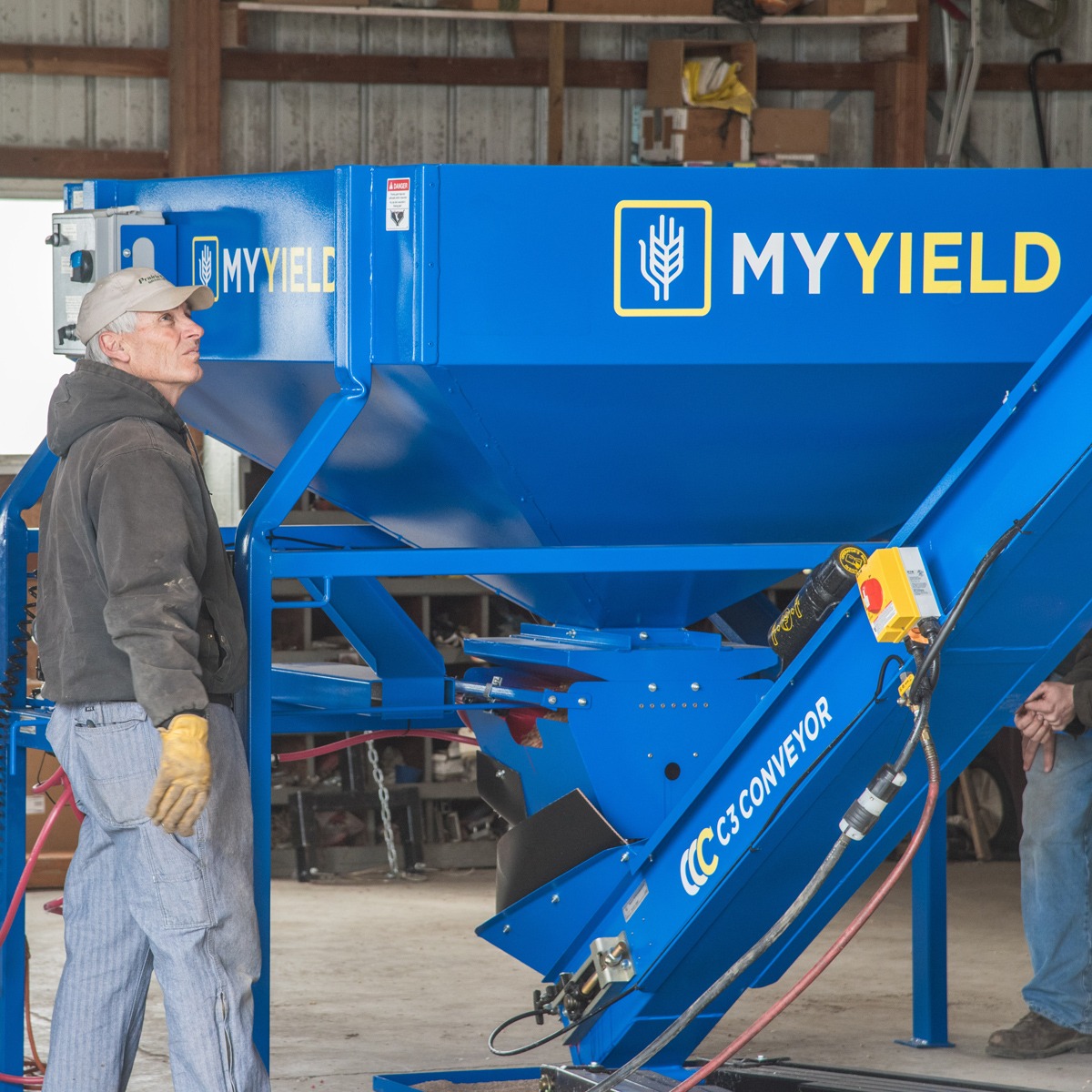 Who is the My Yield Grower using our onfarm, box to box Seed Treater?